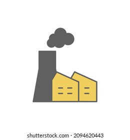 Air Pollution Icon in black flat glyph, filled style isolated on white background