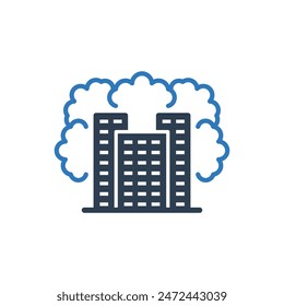 Air Pollution Icon - City Icon