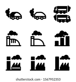 air pollution icon isolated sign symbol vector illustration - Collection of high quality black style vector icons
