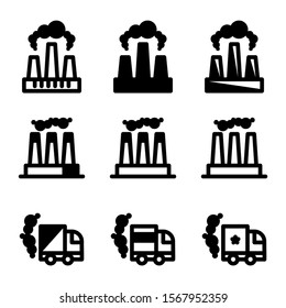 air pollution icon isolated sign symbol vector illustration - Collection of high quality black style vector icons
