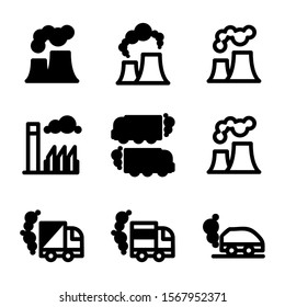 air pollution icon isolated sign symbol vector illustration - Collection of high quality black style vector icons
