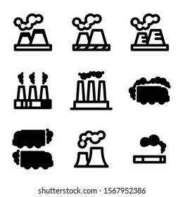 air pollution icon isolated sign symbol vector illustration - Collection of high quality black style vector icons
