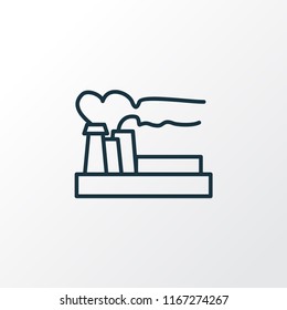 Air pollution icon line symbol. Premium quality isolated smog element in trendy style.