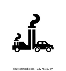 Air pollution icon on white background