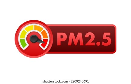 Air Pollution icon, PM 2,5. Prevention sign. Vector stock illustration.