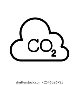 Air pollution icon in thin line style vector illustration graphic design