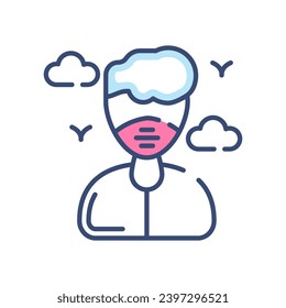 Air Pollution icon in vector. Illustration