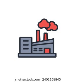 Air Pollution icon. vector.Editable stroke.linear style sign for use web design,logo.Symbol illustration.