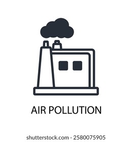 Air pollution icon. vector.Editable stroke.linear style sign for use web design,logo.Symbol illustration.