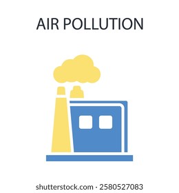 Air pollution icon. vector.Editable stroke.linear style sign for use web design,logo.Symbol illustration.