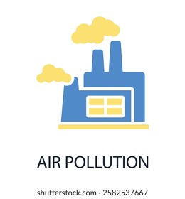 air pollution icon. vector.Editable stroke.linear style sign for use web design,logo.Symbol illustration.