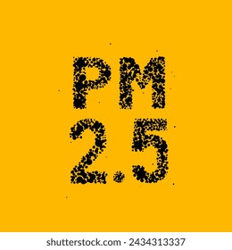 Air pollution icons. Particulate matter and health concept