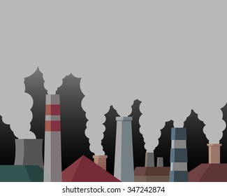 Air pollution illustration