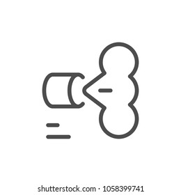 Icono de la línea de contaminación del aire