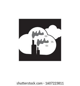 Air pollution logo vector illustration