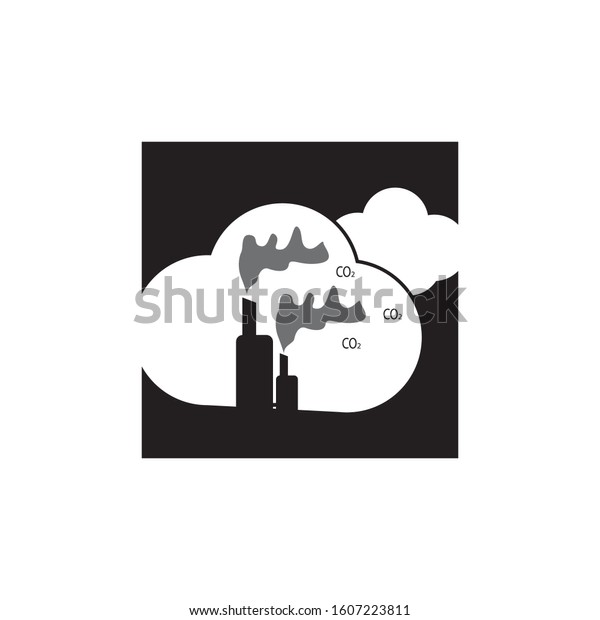 Air pollution logo\
vector illustration