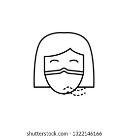 air pollution, mask icon. Element of air pollution for mobile concept and web apps icon. Thin line icon for website design and development, app development