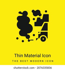 Air Pollution minimal bright yellow material icon