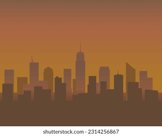 Air pollution in New York city during wildfire in Canada june 7, 2023. City building skyscraper, cityscape background