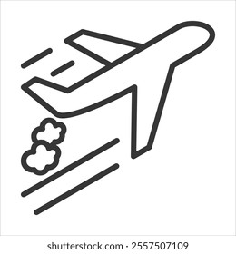 Air Pollution Outline Icon Vector Illustration