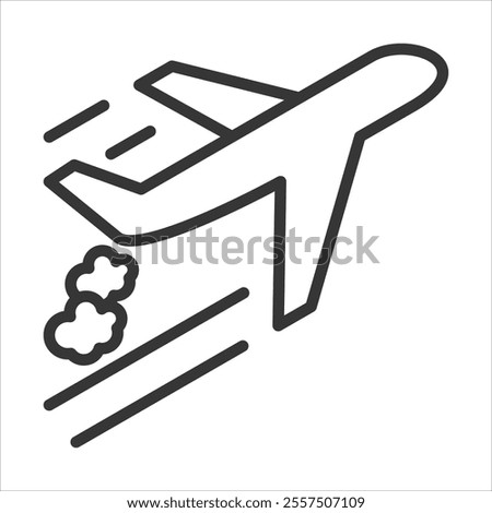 Air Pollution Outline Icon Vector Illustration