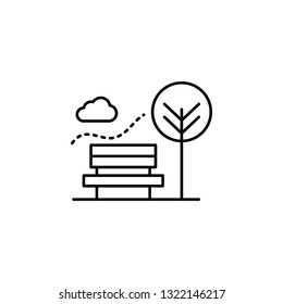 air pollution, park, tree icon. Element of air pollution for mobile concept and web apps icon. Thin line icon for website design and development, app development