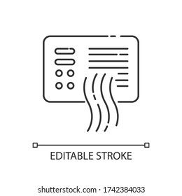 Air Pollution Sensor Pixel Perfect Linear Icon. Contamination Filter. Maintenance Control. Thin Line Customizable Illustration. Contour Symbol. Vector Isolated Outline Drawing. Editable Stroke