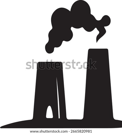 Air pollution silhouette vector icon design