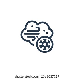 Air Pollution vector icon illustration