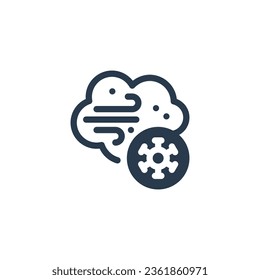 Air Pollution vector icon illustration