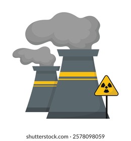 Air Pollution Vector Illustration - Gas Pollution