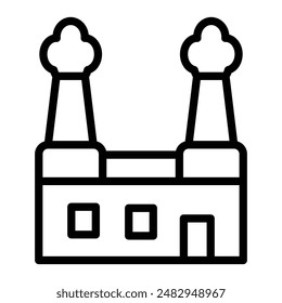 Air pollution Vector Line Icon Design