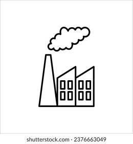 Ilustración del logotipo del vector de contaminación del aire sobre fondo blanco