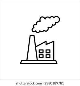 Ilustración del logotipo del vector de contaminación del aire sobre fondo blanco