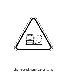 Air Polution Warning Icon Vector Template.