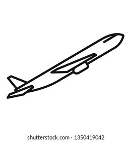 Air post delivery icon. Outline air post delivery vector icon for web design isolated on white background