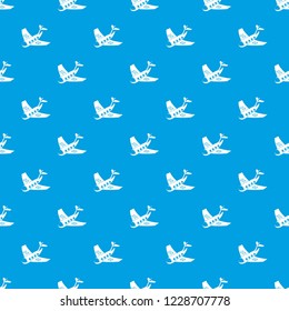 Air post delivery pattern vector seamless blue repeat for any use