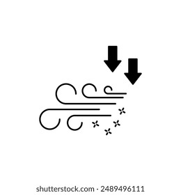 air pressure concept line icon. Simple element illustration. air pressure concept outline symbol design.