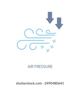 air pressure concept line icon. Simple element illustration. air pressure concept outline symbol design.