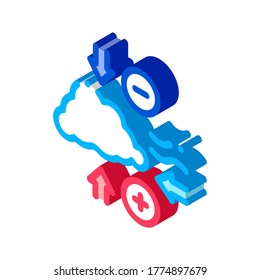 Air Pressure Icon Vector. Isometric Air Pressure isometric sign. color isolated symbol illustration