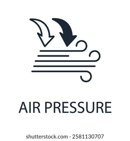air pressure icon. vector.Editable stroke.linear style sign for use web design,logo.Symbol illustration.