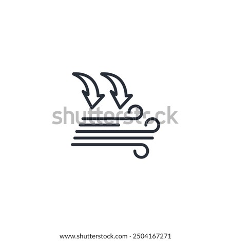 air pressure icon. vector.Editable stroke.linear style sign for use web design,logo.Symbol illustration.
