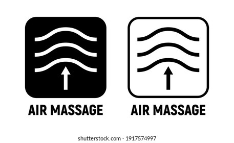 Air Pressure Massage Steam Icon. Air Atmospheric Symbol