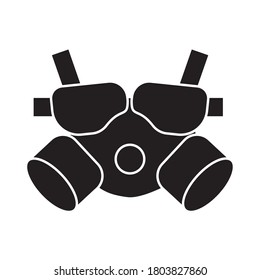 air protection mask silhouette style icon vector illustration design