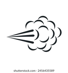 air puff icon, Wind blow symbol vector illustration