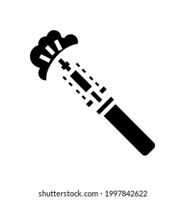 air pump for balloon glyph icon vector. air pump for balloon sign. isolated contour symbol black illustration