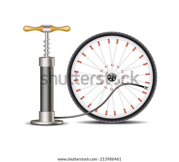 bicycle wheel air pump