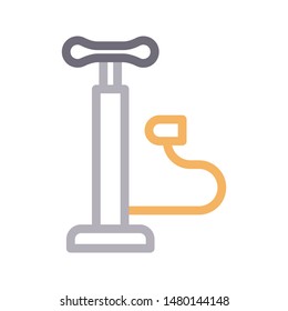 air pump colour line vector icon