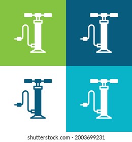 Air Pump Flat four color minimal icon set