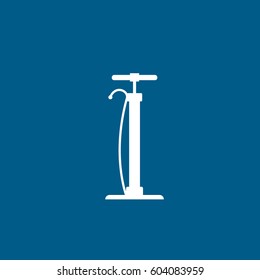 Air Pump Flat Icon On Blue Background